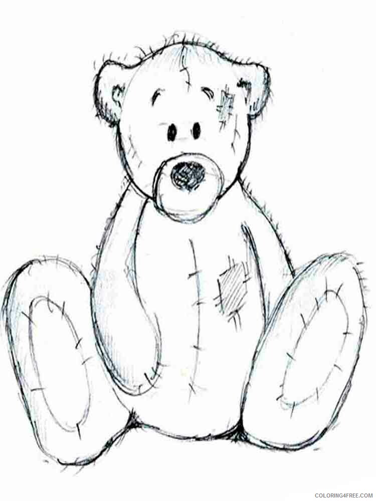 Teddy Bears Coloring Pages for Girls teddy bears 2 Printable 2021 1355 Coloring4free