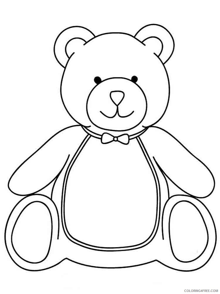 Teddy Bears Coloring Pages for Girls teddy bears 23 Printable 2021 1358 Coloring4free