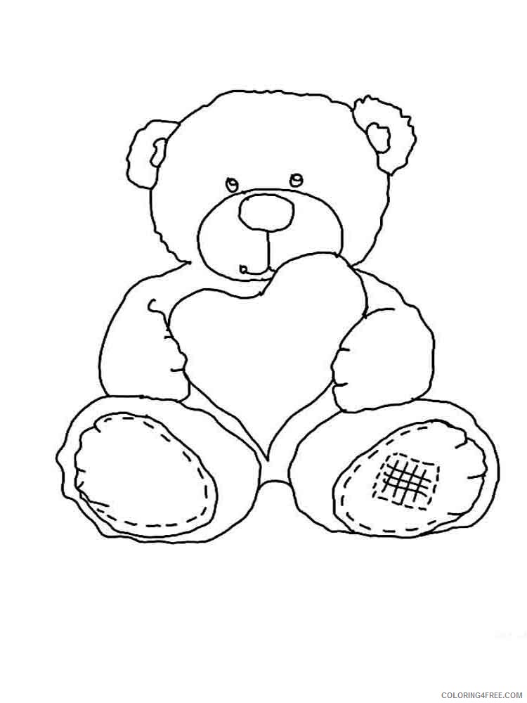 Teddy Bears Coloring Pages for Girls teddy bears 25 Printable 2021 1360 Coloring4free