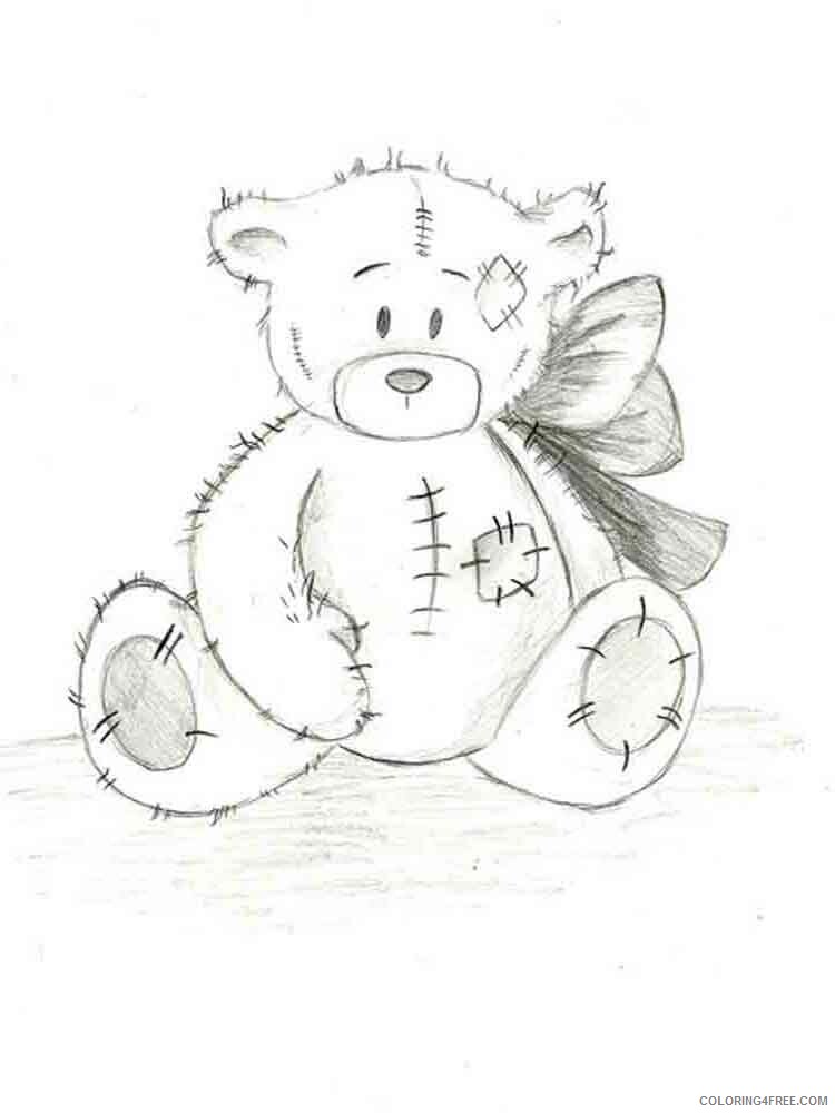 Teddy Bears Coloring Pages for Girls teddy bears 4 Printable 2021 1361 Coloring4free