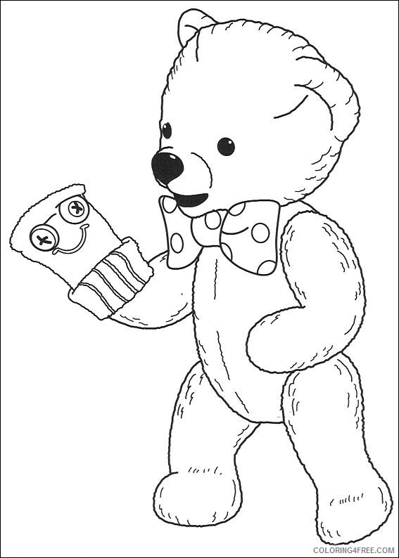 Teddy Bears Coloring Pages for Girls teddy with puppet Printable 2021 1344 Coloring4free
