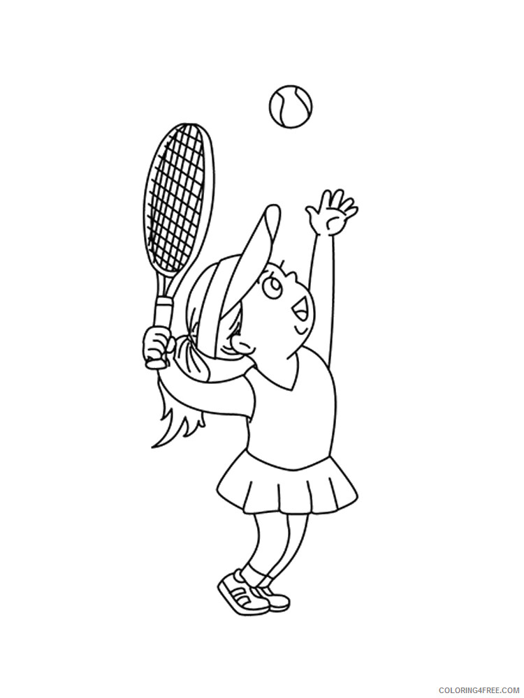 Tennis Coloring Pages for Kids Tennis 20 Printable 2021 662 Coloring4free
