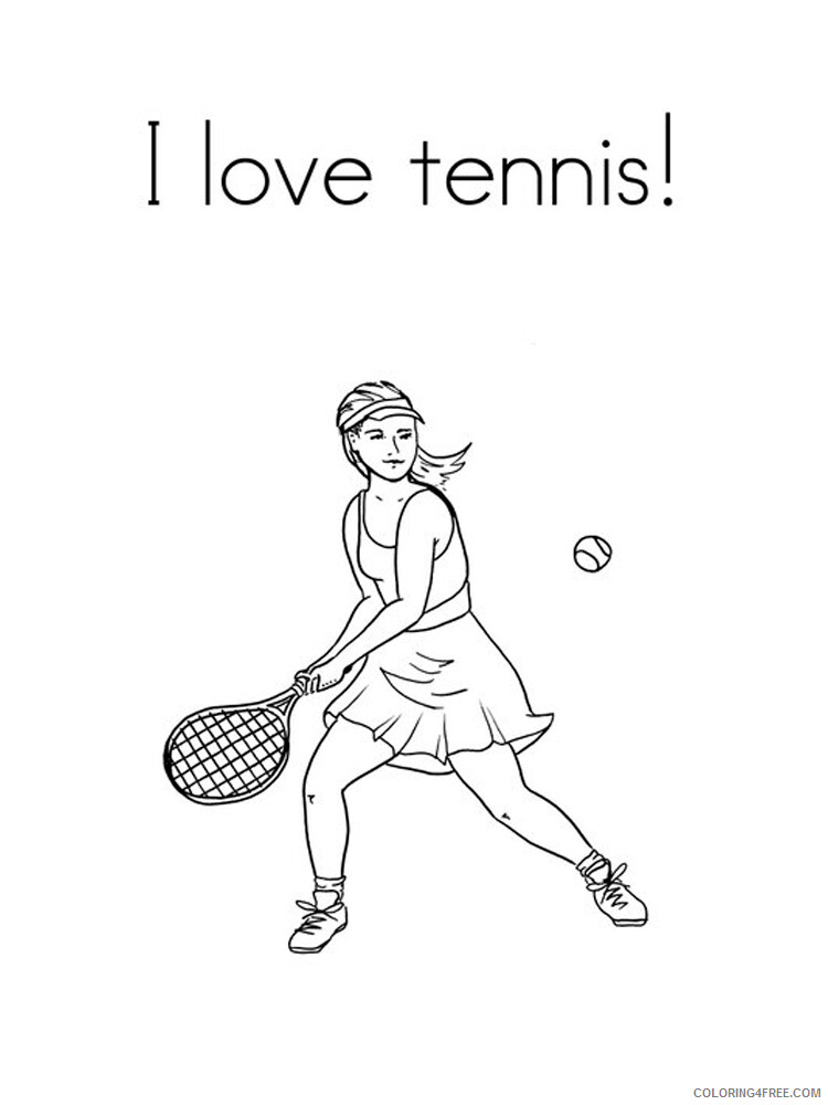 Tennis Coloring Pages for Kids Tennis 8 Printable 2021 668 Coloring4free