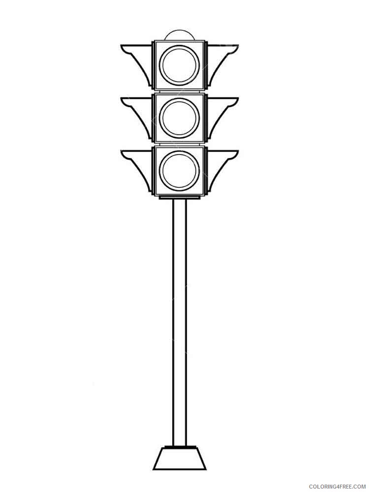Traffic Light Coloring Pages for Kids traffic light 16 Printable 2021 674 Coloring4free