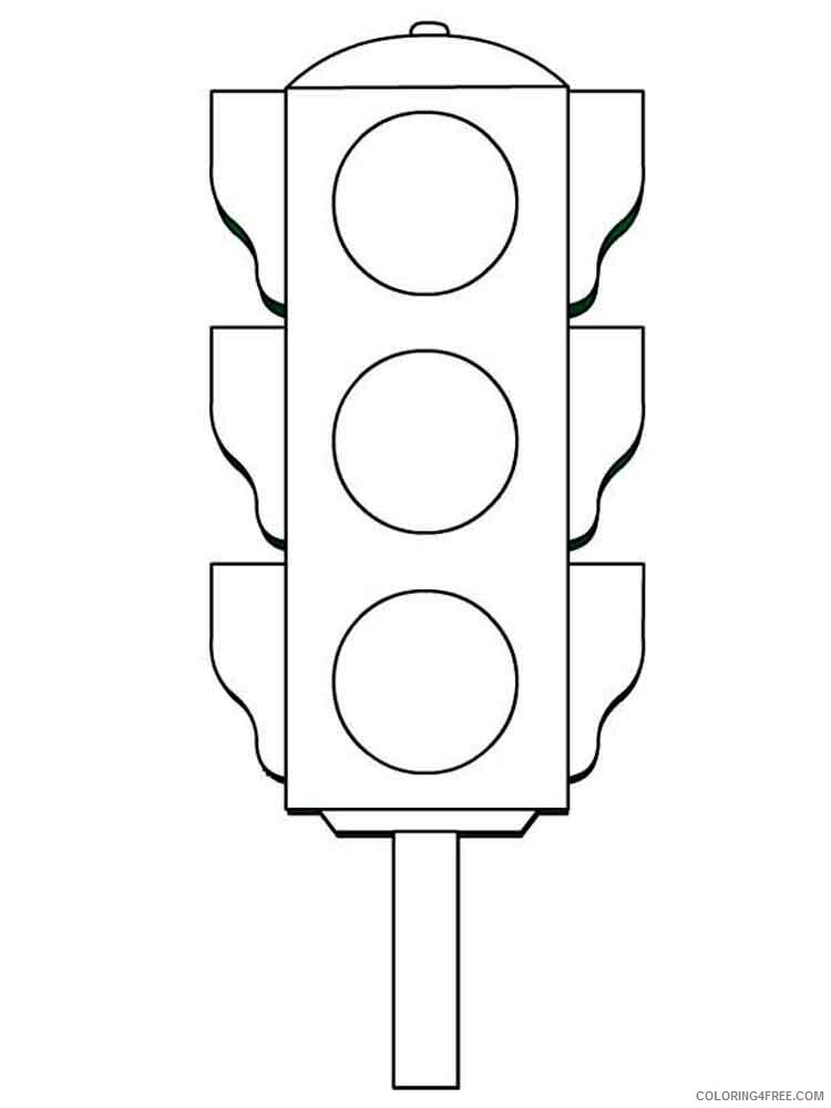 Traffic Light Coloring Pages for Kids traffic light 3 Printable 2021 676 Coloring4free