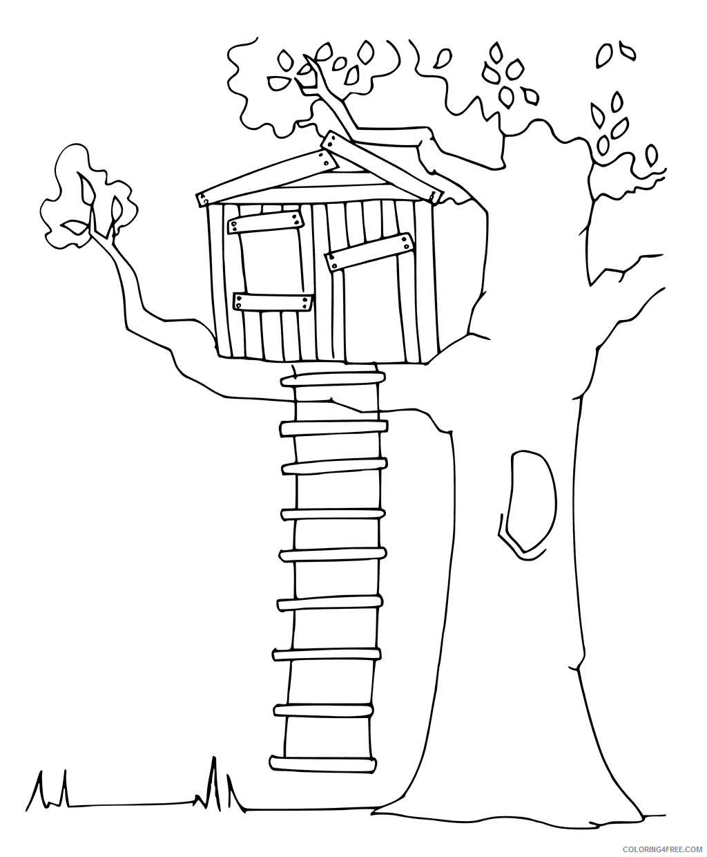 Treehouse Coloring Pages for Kids Printable Treehouse Printable 2021 700 Coloring4free