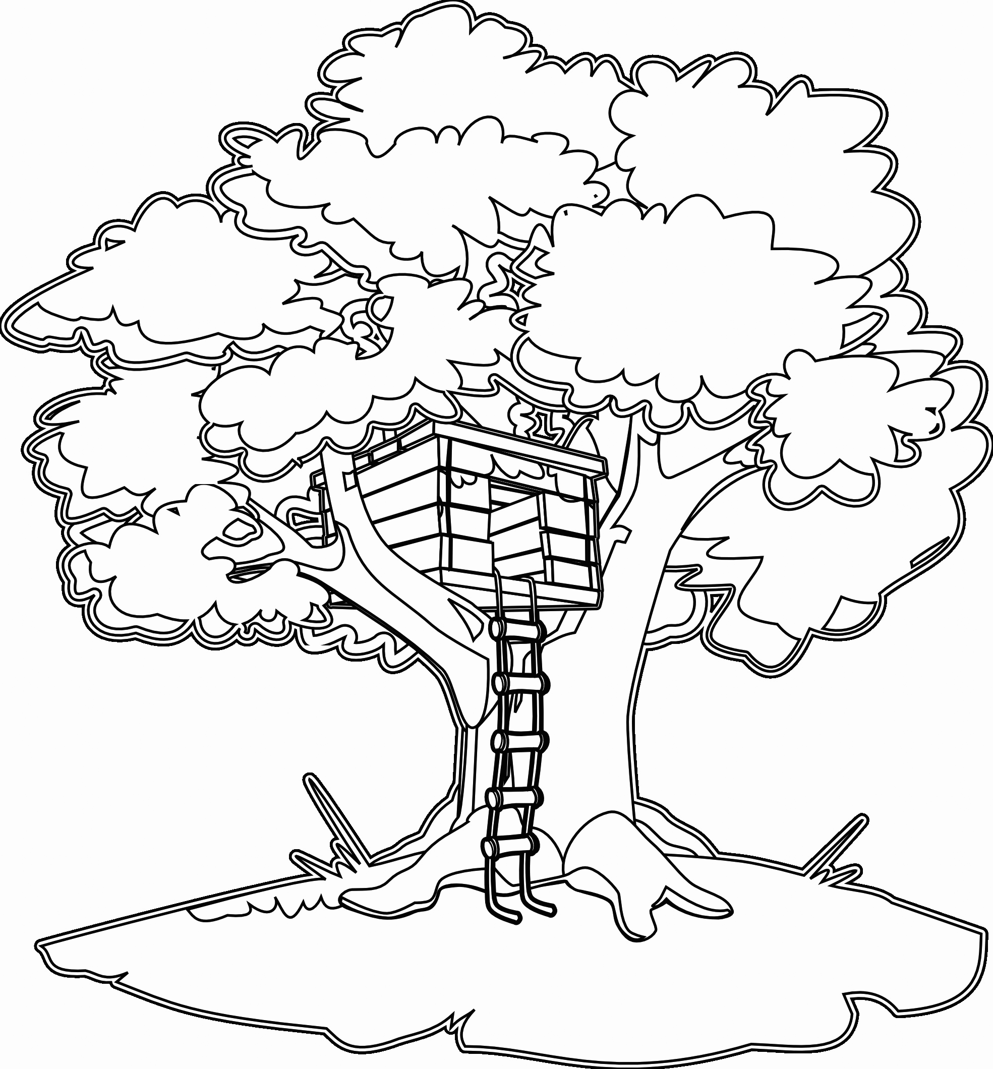 Treehouse Coloring Pages for Kids Treehouse Ladder Printable 2021 706 Coloring4free