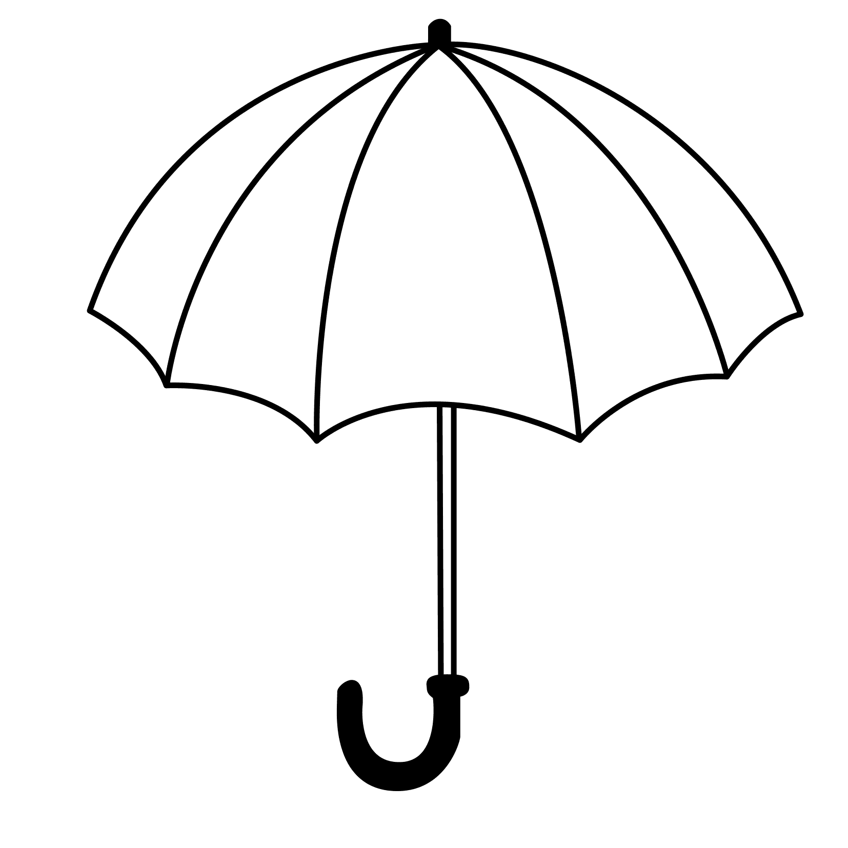 Umbrella Coloring Pages for Kids Blank Umbrella Printable 20 20 Throughout Blank Umbrella Template