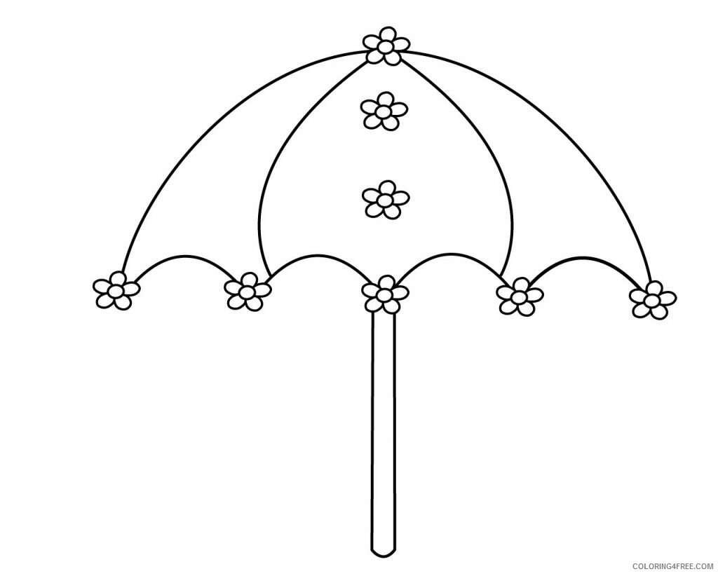 Umbrella Coloring Pages for Kids Printable Umbrella Printable 2021 727 Coloring4free
