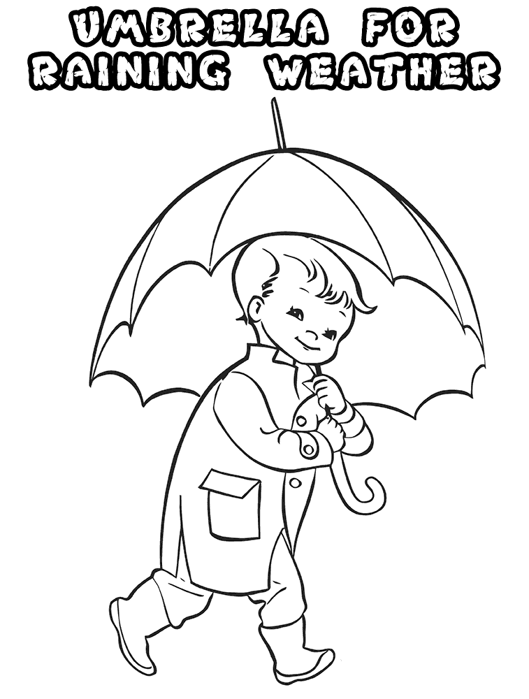 Umbrella Coloring Pages for Kids Umbrella for Raining Weather Printable 2021 739 Coloring4free