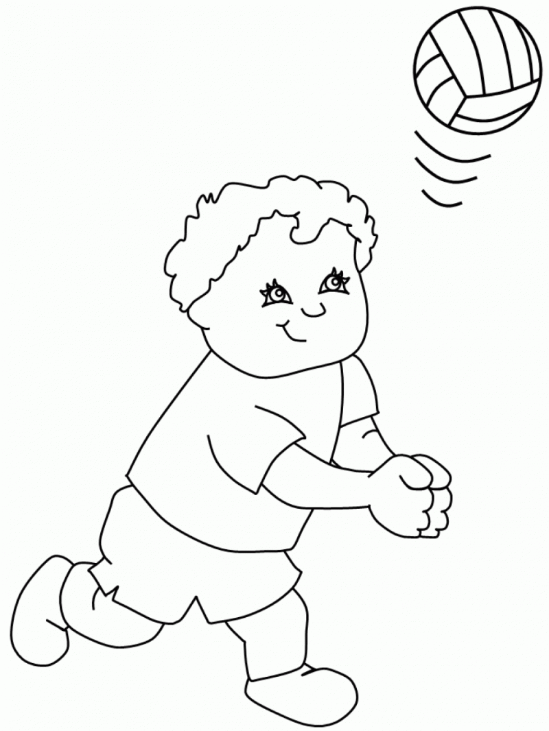 Volleyball Coloring Pages for Kids Free Volleyball For Kids Printable 2021 751 Coloring4free
