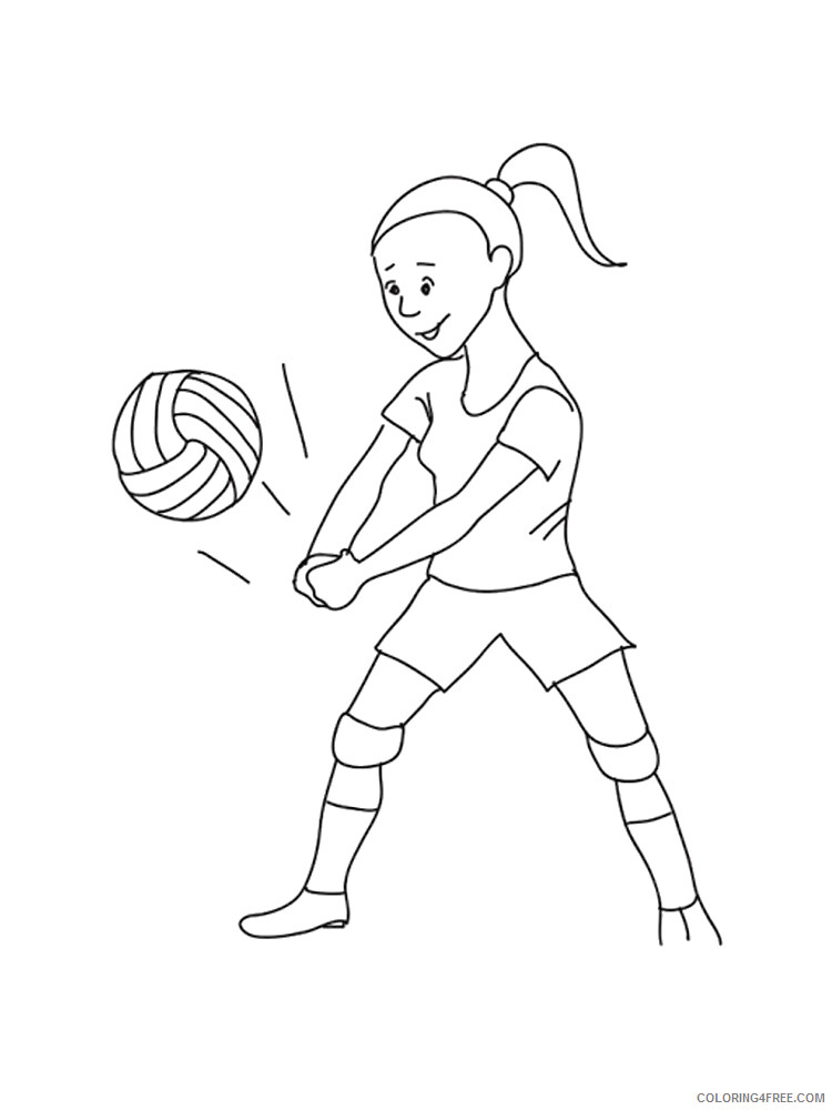 Volleyball Coloring Pages for Kids Volleyball 11 Printable 2021 756 Coloring4free