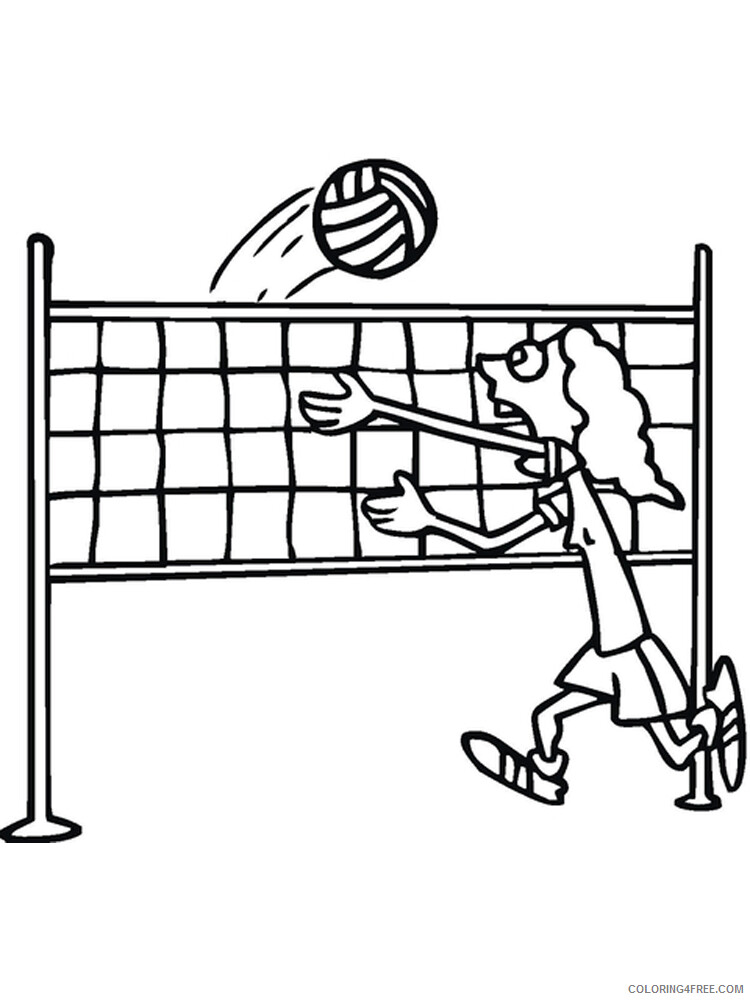 Volleyball Coloring Pages for Kids Volleyball 16 Printable 2021 758 Coloring4free