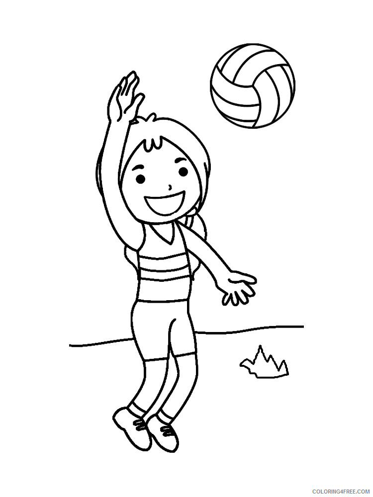 Volleyball Coloring Pages for Kids Volleyball 3 Printable 2021 760 Coloring4free