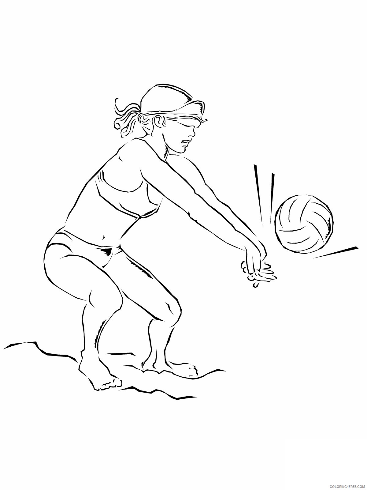 Volleyball Coloring Pages for Kids Volleyball To Print Printable 2021 768 Coloring4free
