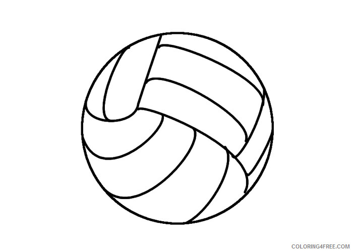 Volleyball Coloring Pages for Kids Volleyball ball Printable 2021 753 Coloring4free