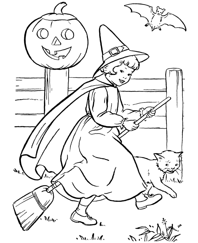 Witch Coloring Pages for Girls Cute Witch Printable 2021 1392 Coloring4free