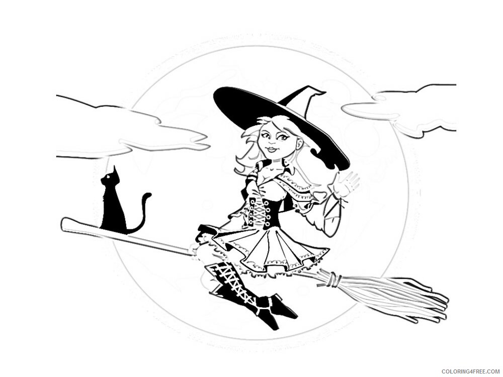 Witch Coloring Pages for Girls Witch 13 Printable 2021 1420 Coloring4free