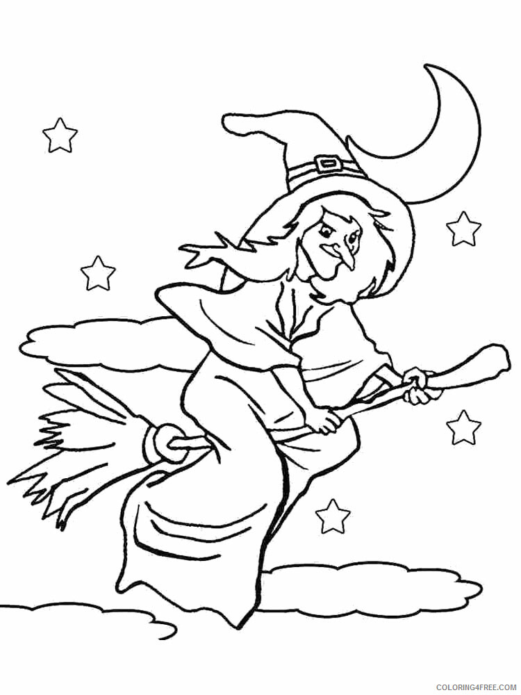 Witch Coloring Pages for Girls Witch 3 Printable 2021 1423 Coloring4free