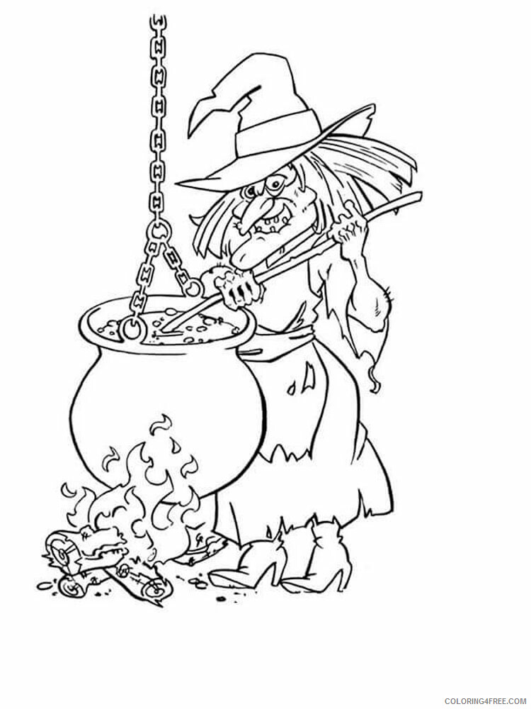 Witch Coloring Pages for Girls Witch 5 Printable 2021 1425 Coloring4free