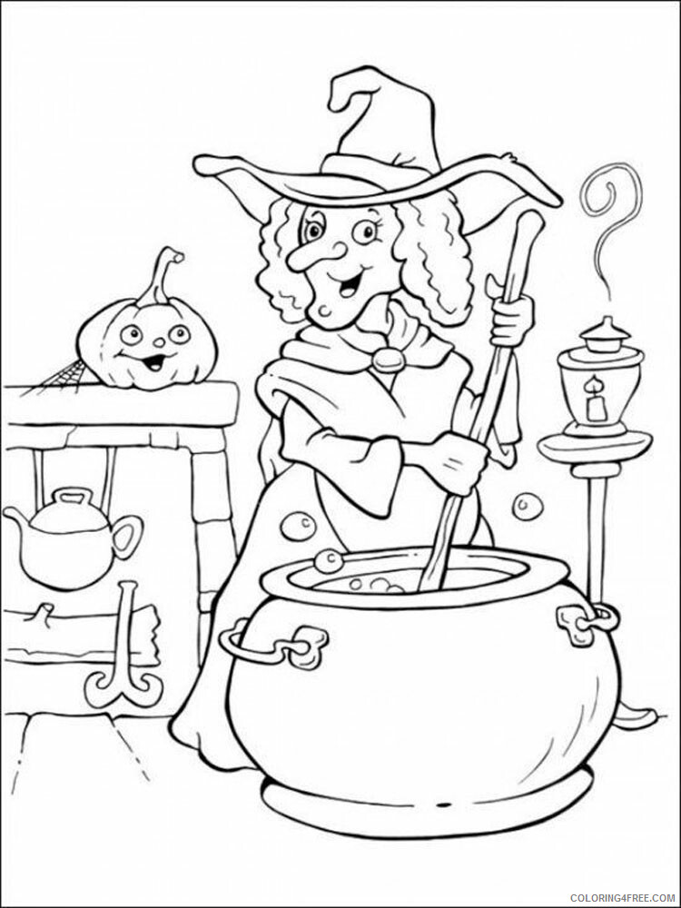 Witch Coloring Pages for Girls Witch 6 Printable 2021 1426 Coloring4free