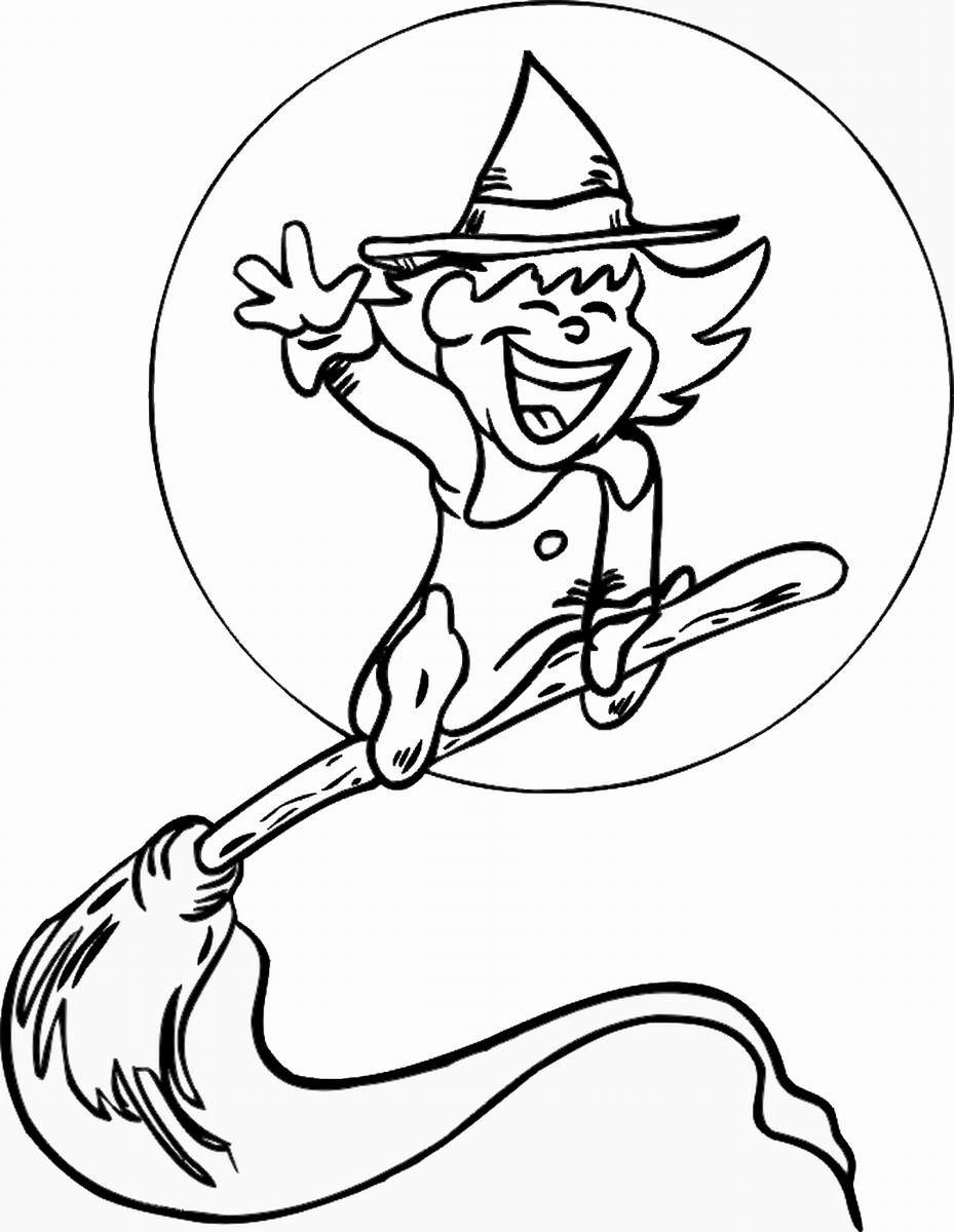 Witch Coloring Pages for Girls Witch1 Printable 2021 1411 Coloring4free