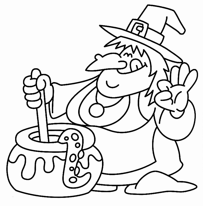 Witch Coloring Pages for Girls Witches Brew Halloween Printable 2021 1433 Coloring4free