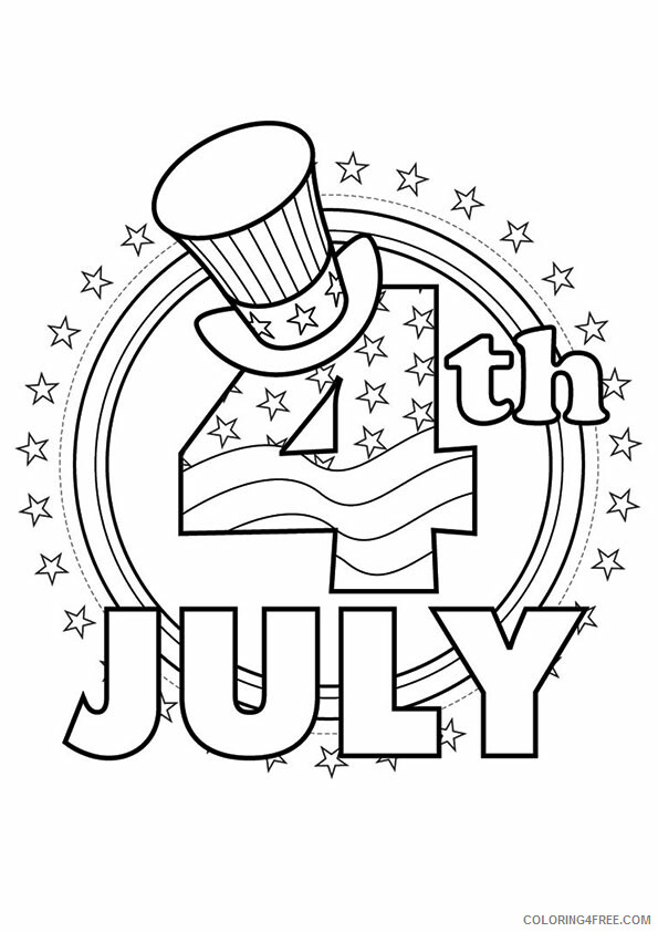 4th of July Coloring Pages 1527062838_the 4th of july a4 Printable 2021 0001 Coloring4free