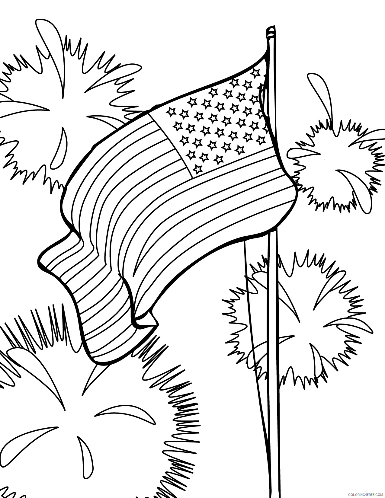 4th of July Coloring Pages 4th of July American Flag Printable 2021 0018 Coloring4free