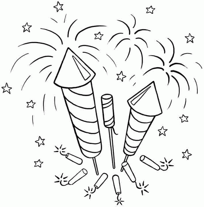 4th of July Coloring Pages 4th of July Free Fireworks Printable 2021 0022 Coloring4free