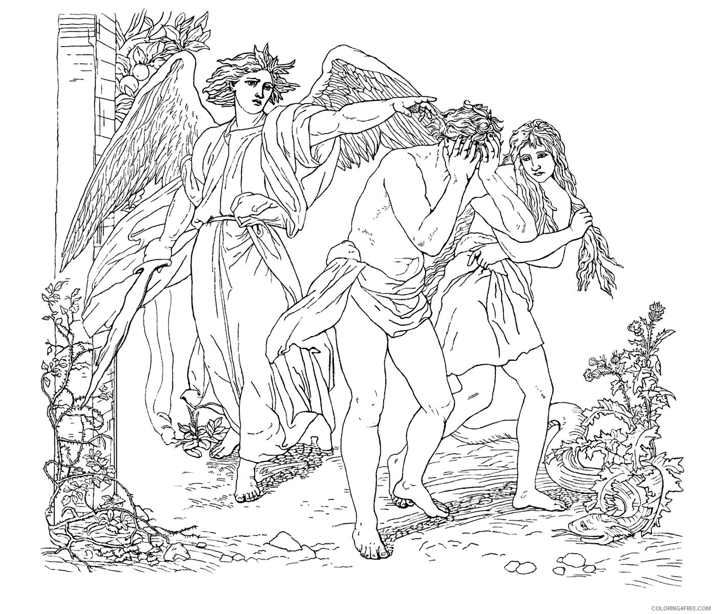 Adam and Eve Coloring Pages Adam and Eve Printable 2021 0036 Coloring4free