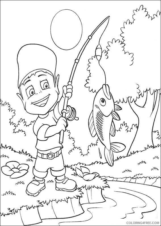 Adiboo Coloring Pages Games adiboo fishing a4 Printable 2021 0003 Coloring4free