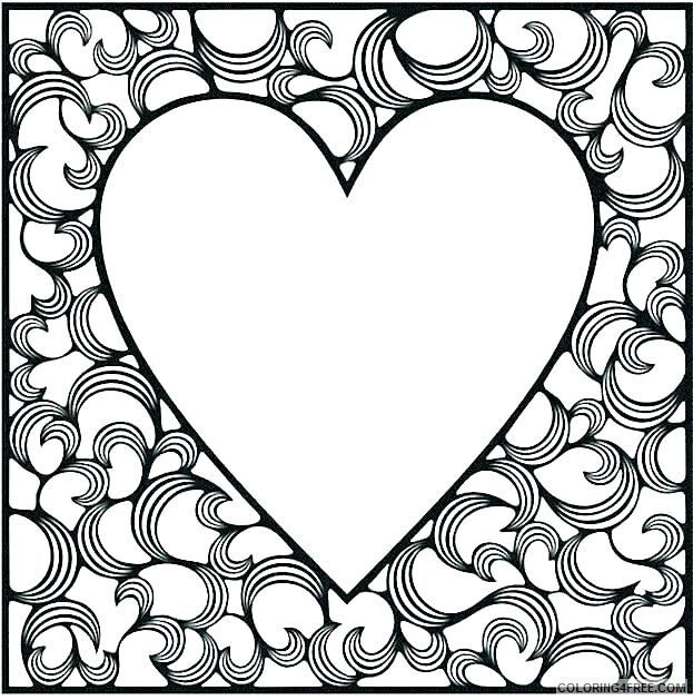 Adult Heart Coloring Pages for Adults Hearts Printable 2021 0042 Coloring4free