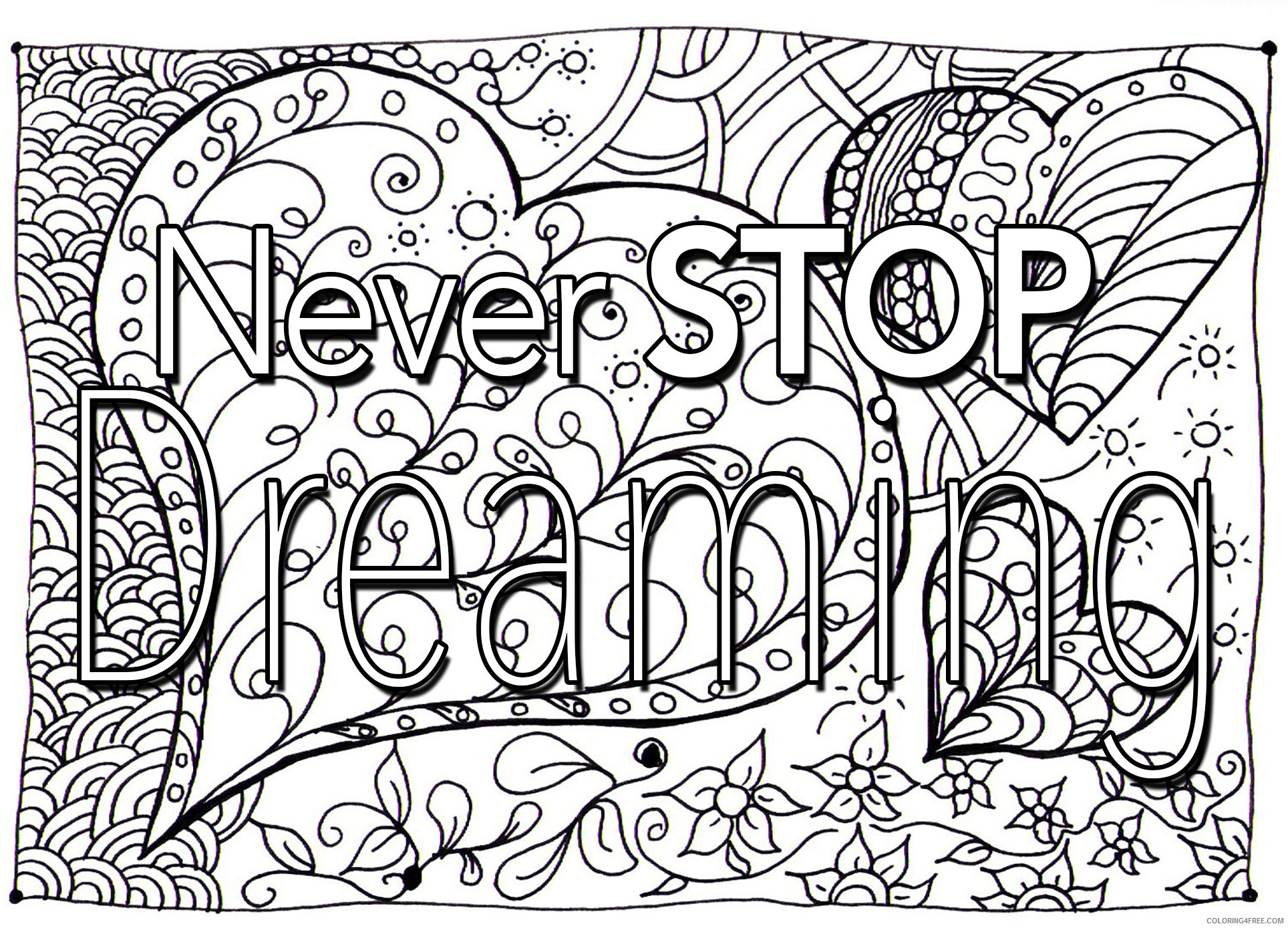 Adult Heart Coloring Pages for Adults Hearts Printable 2021 0044 Coloring4free
