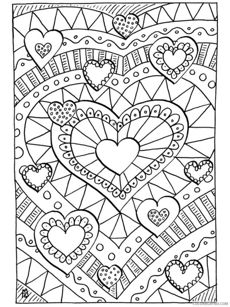 Adult Heart Coloring Pages hearts for adults 1 Printable 2021 0057 Coloring4free