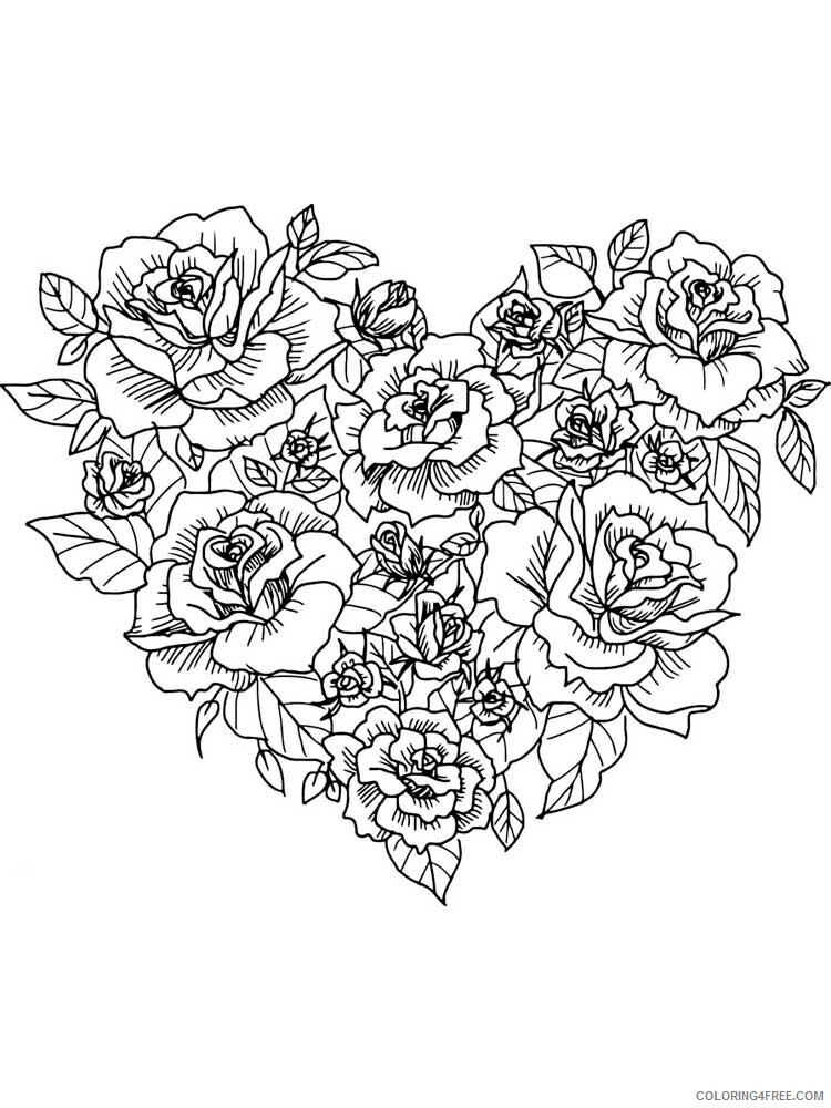 Adult Heart Coloring Pages hearts for adults 8 Printable 2021 0067 Coloring4free