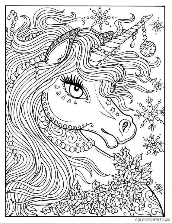 Adult Unicorn Coloring Pages Unicorn for Adult Printable 2021 0095 Coloring4free