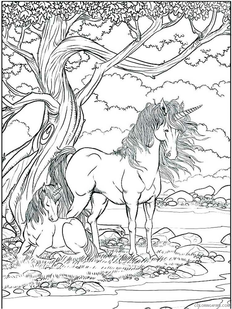 Adult Unicorn Coloring Pages unicorn for adults 11 Printable 2021 0083 Coloring4free