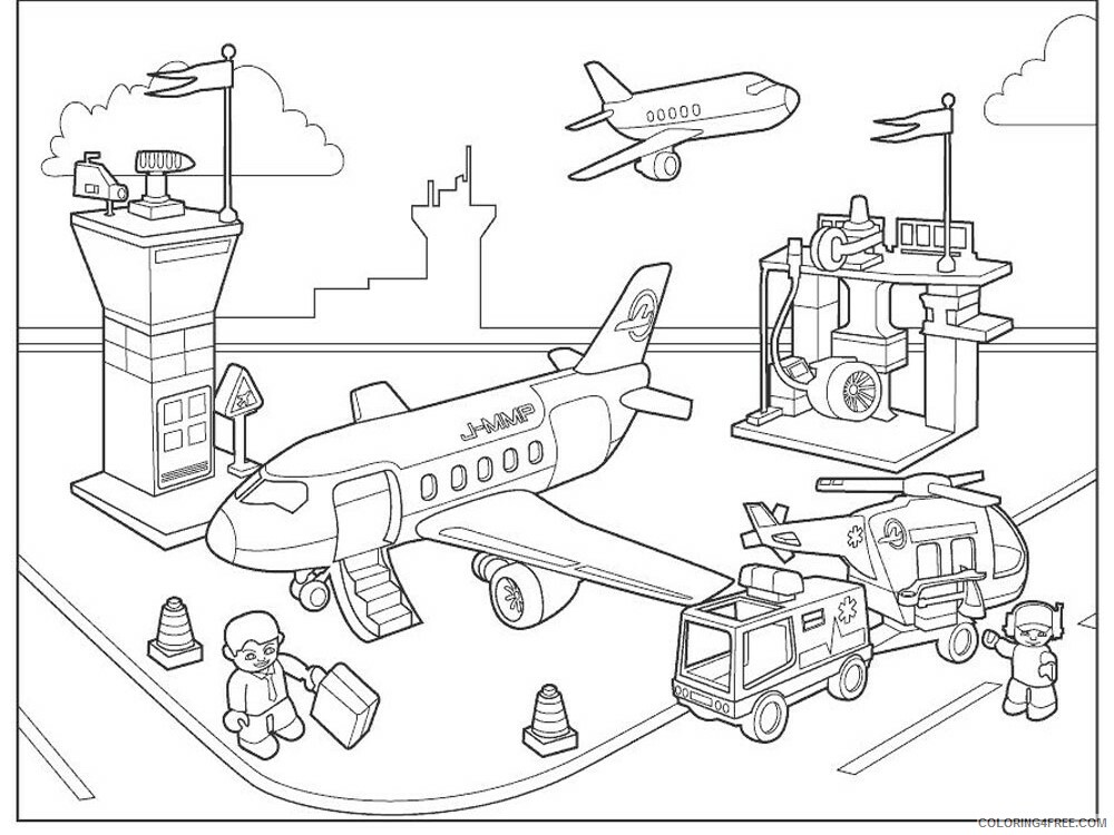 Airport Coloring Pages airport 1 Printable 2021 0112 Coloring4free