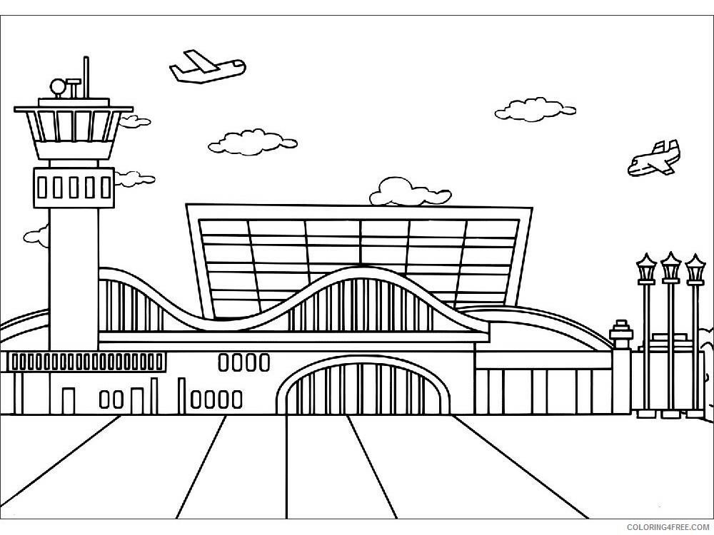 Airport Coloring Pages airport 2 Printable 2021 0113 Coloring4free