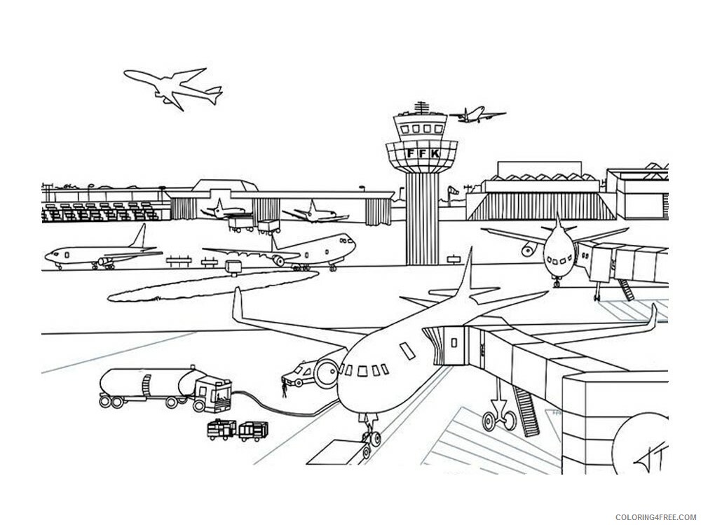 Airport Coloring Pages airport 4 Printable 2021 0114 Coloring4free