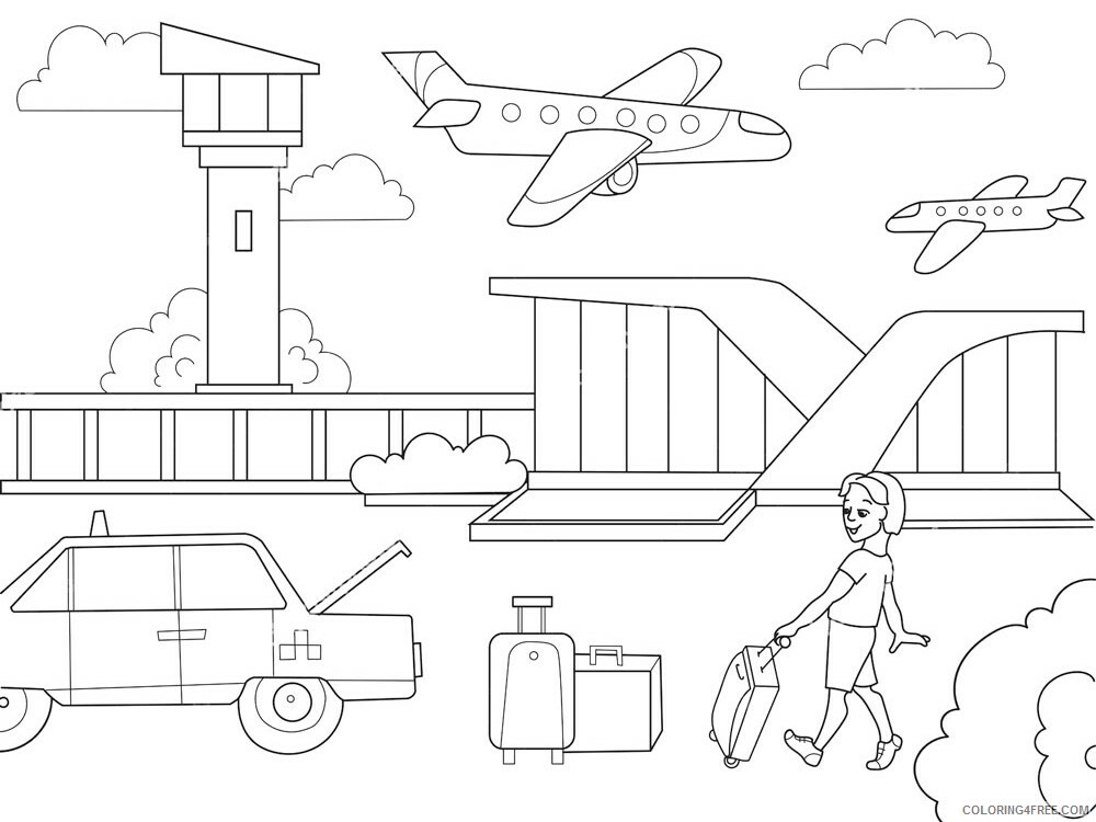 Airport Coloring Pages airport 7 Printable 2021 0116 Coloring4free