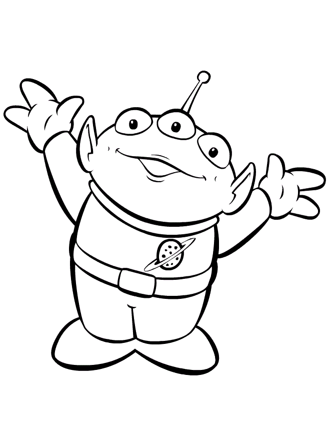 Alien Coloring Pages 1559876476_little green alien a4 Printable 2021 0119 Coloring4free