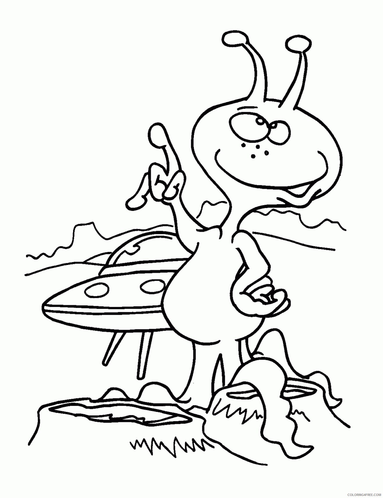 Alien Coloring Pages Alien 2 Printable 2021 0121 Coloring4free