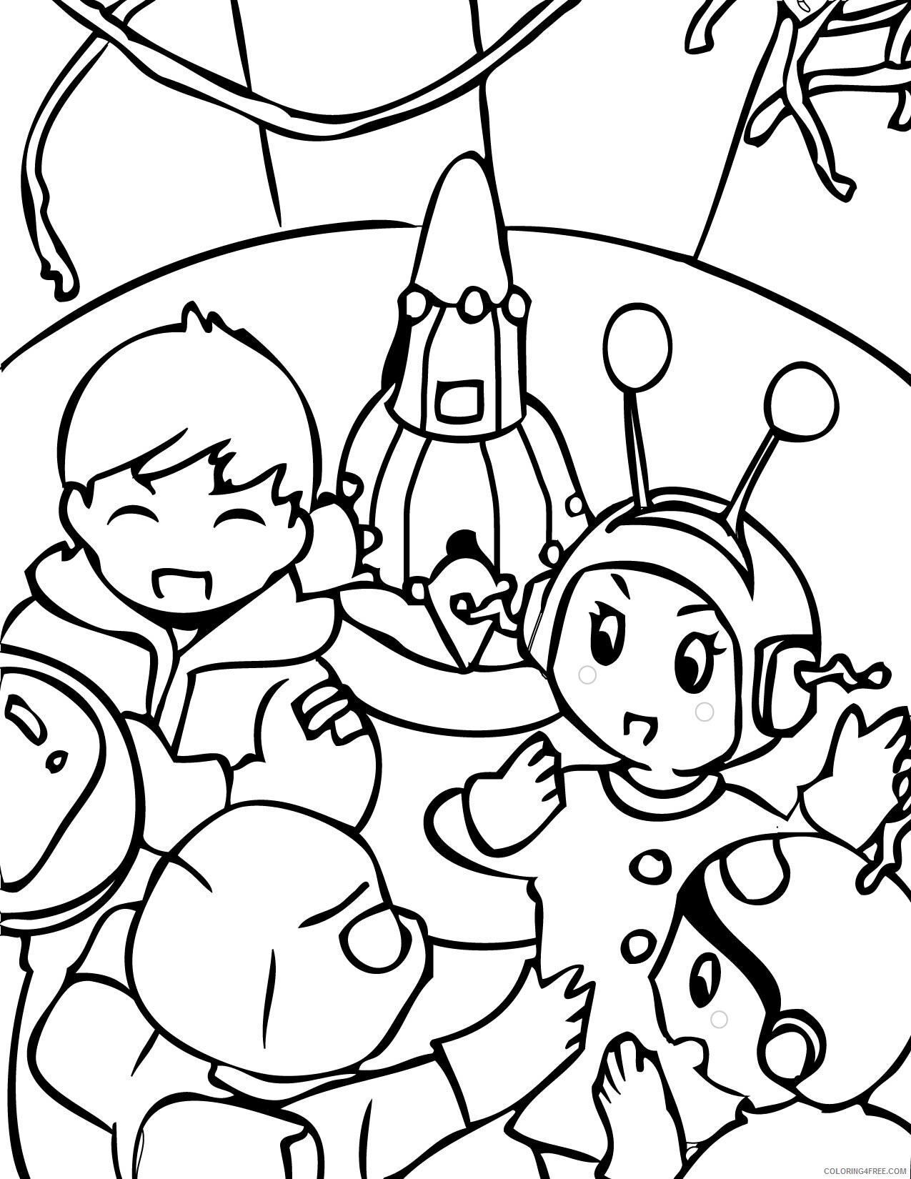 Alien Coloring Pages Alien Party Printable 2021 0125 Coloring4free
