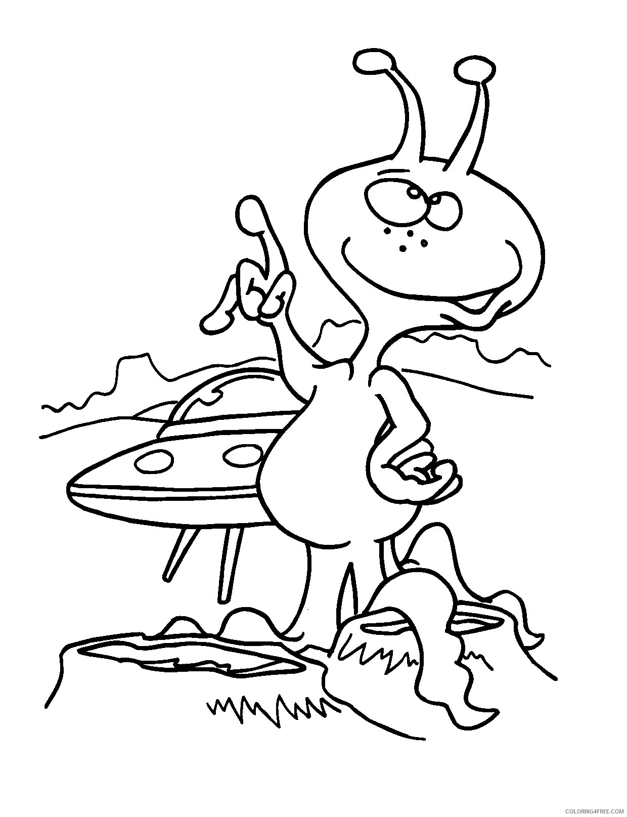 Alien Coloring Pages Alien Printable 2021 0123 Coloring4free
