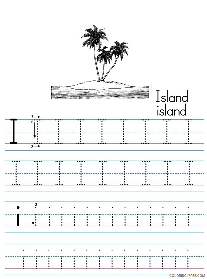 Alphabet Coloring Pages alphabet abc letter i island Printable 2021 0140 Coloring4free