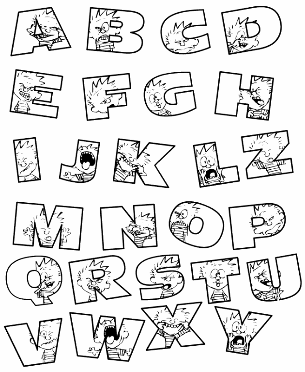 Alphabet Coloring Pages alphabet boy cazmer Printable 2021 0155 Coloring4free