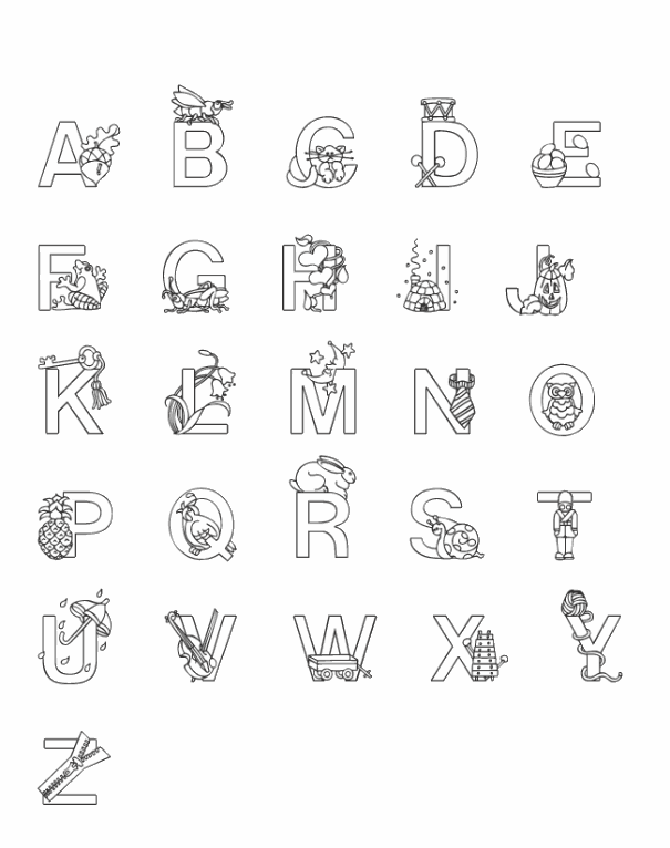 Alphabet Coloring Pages alphabet with images Printable 2021 0158 Coloring4free