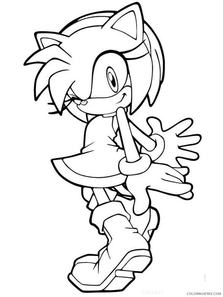 Amy Rose Coloring Pages Games amy rose 14 Printable 2021 0043 Coloring4free